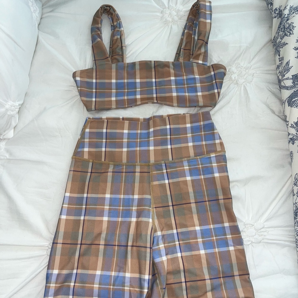 We wore what plaid workout set